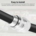 NPT 1/4" Stainless Steel Waterproof Cable Gland IP68 Waterproof Cable Gland Adjustable 4-8mm Cable Gland Protectors - 2 Pcs