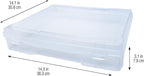 12” x 12” Plastic Scrapbook Storage Case by Simply Tidy - Portable Case for Documents, Papers, Sewing, Crafts - Clear, Bulk 12 Pack