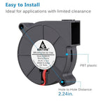 GDSTIME 50mm USB Fan, 50mm x 15mm Blower 5V DC Brushless Cooling Fan