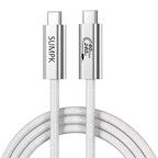 240W USB C Cable 6.6FT 2 Packs, USB4 Cable with 40Gbps High Speed Data Transfer, Single 8K/Dual 4k Display Compatible for Thunderbolt 4/3 Monitor/Hub/Docking Stations, iPhone 16/16 Pro