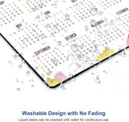 Mouse Pad, 2025 Calendar Mouse Pads, Cute Square Mouse Mat Waterproof Non-Slip Rubber Base Computer Mousepad for Desk Home Office Laptop, Abstract Leaf Calendar