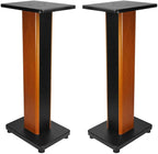 Rockville 28" 2-Tone Bookshelf Speaker Stands Surround Sound Home Theater (RHT28C)