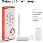 LED Desk Lamp for Home Office, USB Charging Port, Reading Lamp Desk Light with 5 Brightness, 3 Colors, Table Lamp with Clock, Alarm, Date, Temperature, Desk Lamp for College Dorm Room (White)