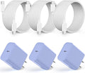 Apple iPhone 16 15 Charger Fast Charging [Apple MFi Certified]3Pack 20W USB Type C Charging Block with Long 6 FT Fast Charging Cable for iPhone 16/16 Pro/Pro Max,iPhone 15/15 Pro Max/Plus/iPad(Purple)