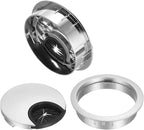 uxcell Cable Hole Cover, 2.1Inch/53mm Zinc Alloy Desk Wire Cord Cable Grommets Hole Cover for Office PC Desk Cable Cord Organizer, 4 Pcs Silver Tone