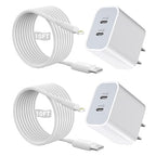 iPhone Charger Fast Charging 10 ft,[Apple MFi Certified]2Packs PD USB C Wall Charger Block 2in1 Adapter Apple Fast Charger 10FT USB C Lightning Cable for iPhone 14 Pro Max/14 Pro/14/13/12/11 Pro Max/X