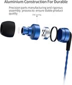 SoundMAGIC E80C Wired Earbuds with Microphone HiFi Stereo Audiophile Earphones Noise Isolating in Ear Headphones Comfortable Fit Super Bass Blue