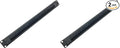 Jingchengmei 1U Disassembled Rack Mount Cable Management Panel with Brush for Cable Entry for 19-Inch Rack or Cabinet Black (BF01UAB2) (Pack of 2)