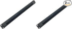 Jingchengmei 1U Disassembled Rack Mount Cable Management Panel with Brush for Cable Entry for 19-Inch Rack or Cabinet Black (BF01UAB2) (Pack of 2)
