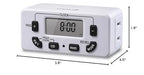 Fosmon 7 Day Digital Timers for Electrical Outlets, Indoor Plug-in Light Timers Switch Programmable, Electric Wall Plug for Lamp, Grow Reptile Lights, Aquarium, 15A/1875W, Grounded