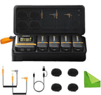 COMICA Vimo Q Four-Channel Mini Wireless Lavalier Microphone System with 4 Transmitters and 1 Receiver with Charging Case for Phone Video Recording Interview Youtubers Vloggers