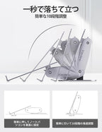 Vaydeer Laptop Stand for Desk, Metal Dual-Mode Design for Desk & Vertical Use, Adjustable Laptop Holder Space Saving Supports MacBook, Chromebook, Surface, Dell (Gunmetal)