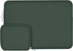 MOSISO Laptop Case 15 inch, 15 inch Laptop Sleeve Bag Compatible with MacBook Air 15 M4 A3241 M3 A3114 M2 A2941 2025 2024 2023, Dell XPS 15, Neoprene Computer Sleeve Bag with Small Case,Midnight Green
