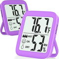 Antonki 2 Pack Room Thermometer for Home, Indoor Hygrometer Humidity Meter Gauge, Digital Temperature and Humidity Sensor Monitor for House, Terrarium, Incubator, Greenhouse - Battery Included
