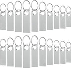 20 Pack 1GB USB Flash Drive with Keychains, Wooolken Sleek Metal USB 2.0 Thumb Drives Memory Stick for PC Laptop Computer(Sliver)
