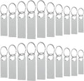 20 Pack 4GB USB Flash Drive with Keychains, Wooolken Sleek Metal USB 2.0 Thumb Drives Memory Stick for PC Laptop Computer(Sliver)