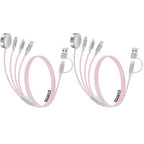 2 Pack Charging Cable for Apple Watch Charger/Samsung/iPhone Charger,Car/Office/Camping/Travel Essentials,Type C Cable Cord for iWatch Ultra/10-2/iPhone 16-11/Samsung S25-S20,iPad,airPods-Pink