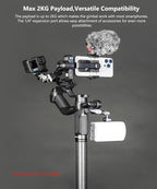 FeiyuTech Scorp MINI 3 Gimbal Stabilizer for iPhone, 3-Axis Smartphone Gimbal Built-in AI Tracking Module,Phone Gimbal with Cooling Fan and Integrated Grip Design, Touch Screen, 2KG(4.41lb) Payload