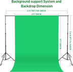 Photography Lighting kit with Backdrops, 8.5x10ft Backdrop Stands, Zyernar LED Bulbs Umbrella Softbox Continuous Lighting, Photo Studio Equipment for Video Shoot