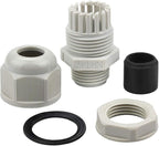 XHF 50 Pcs 3/8" IP68 Strain Relief Nylon Cord Grip Waterproof NPT Cable Glands Adjustable UL Listed and RoHS Compliant(Grey)