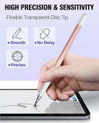 Stylus Pen for Touchscreen, 2 in 1 Stylists Pens Compatible with All Touch Screens Devices, Tablets, iPhone, iPad, Android, Computer, Laptop, Fine Disc Tip Drawing Styluses [8 Pack]