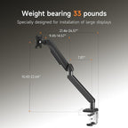 Pholiten Adjustable Rotating arm for Monitor Stand - Supports 1-33lbs Weight, Supports 45 inch Straight screen/49 inch Curved Screen, Compatible with VESA 75x75-100x100mm Desktop Monitor Mount
