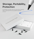 Replacement Pencil Tips for Apple Pencil Pro, Pen Tips for Apple Pencil 2nd Gen/1st Gen/USB-C, Wear-Resisting Pencil Nibs with Storage Box, Pen Nibs Set Compatible with Apple Pen (6 Pack, Black)