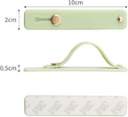 Removable and Reusable Cell Phone Grip Strap, Yetaida Telescopic Finger Kickstand Bracket Universal Silicone Phone Holder Stand and Portable Finger Loop for Most Smartphones Case (Matcha Green)