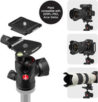 Manfrotto Befree Advanced AS, Camera Travel Tripod Kit, Twist Lock, Compatible with Arca-Swiss, Portable and Compact, Ball Head, Carbon Tripod for DSLR, Mirrorless, Camera Accessories