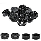 25 Pcs Cable Grommet, Snap Bushing 1-1/8" (28 mm) Mounting Diameter, Flexible Petal-Shaped Buckle Round Nylon Desk Grommet for Wires Through Countertop Cord Organizer and Protection, Black