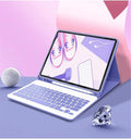 AnMengXinLing Keyboard Case for iPad Air 11 inch (M3 2025/M2 2024) with Mouse, Case for iPad Air 5th/4th Gen with Keyboard Cover with Pencil Holder, Purple