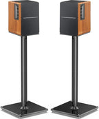 Perlegear Universal Speaker Stands for Surround Sound up to 22lbs - 28 Inch Bookshelf Speaker Stands for Bose, Polk, JBL, KEF, Klipsch & Others, Floor Speaker Stand with Cable Management 1Pair- PGSS6