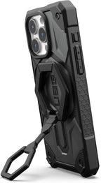 URBAN ARMOR GEAR UAG Magnetic Phone Ring Stand Compatible with MagSafe Magnet, Removable Metal Finger Ring Grip & 360 Rotation Adjustable Kickstand for iPhone 16/15, Galaxy S25, S24, Black/Black
