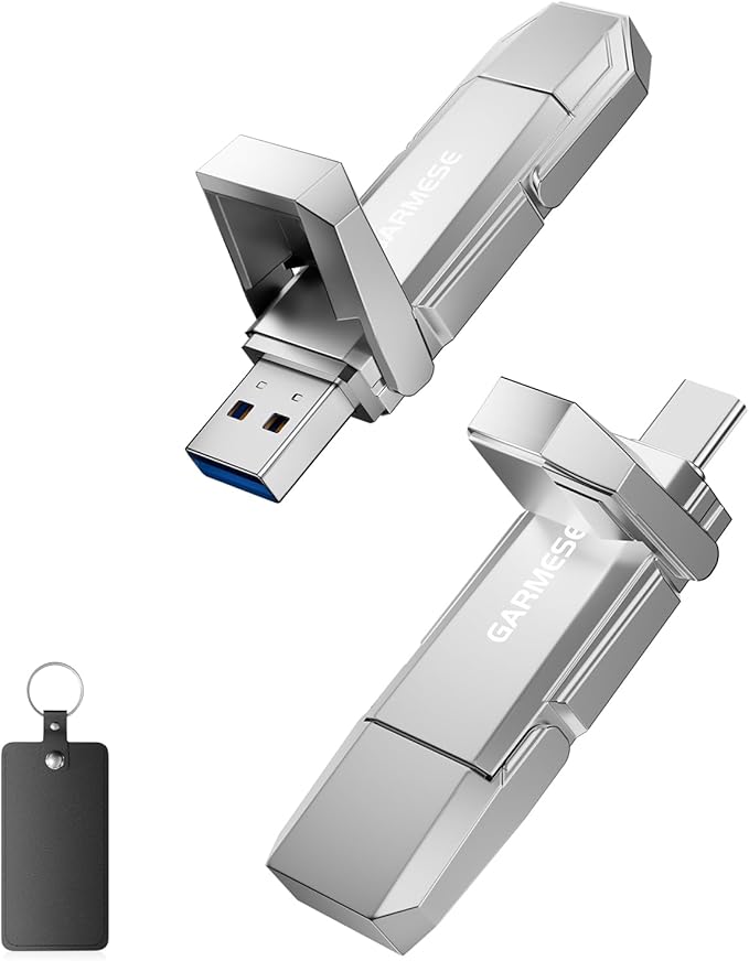 512GB USB C Flash Drive Up to 450MB/s Read Speed, External SSD USB 3.2 Gen 1 Thumb Drive 2-in-1 Memory Stick Data Storage Compatible with Smartphone Tablet Computer