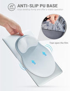 Ergonomic Mouse Pad Wrist Support, Comfortable Mouse Pad Wrist Rest, Relieve Wrist Pain Gel Mouse pad, Non-Slip Rubber Base Mousepad for Laptop, Computer(Gradient Grey Blue)
