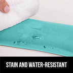 GORILLA GRIP Silky Gel Memory Foam Wrist Rest for Computer Keyboard, Mouse, Ergonomic Design for Typing Pain Relief, Desk Pads Support Hand, Arm, Mousepad Rests, Stain Resistant, 2 Piece Pad Turquoise