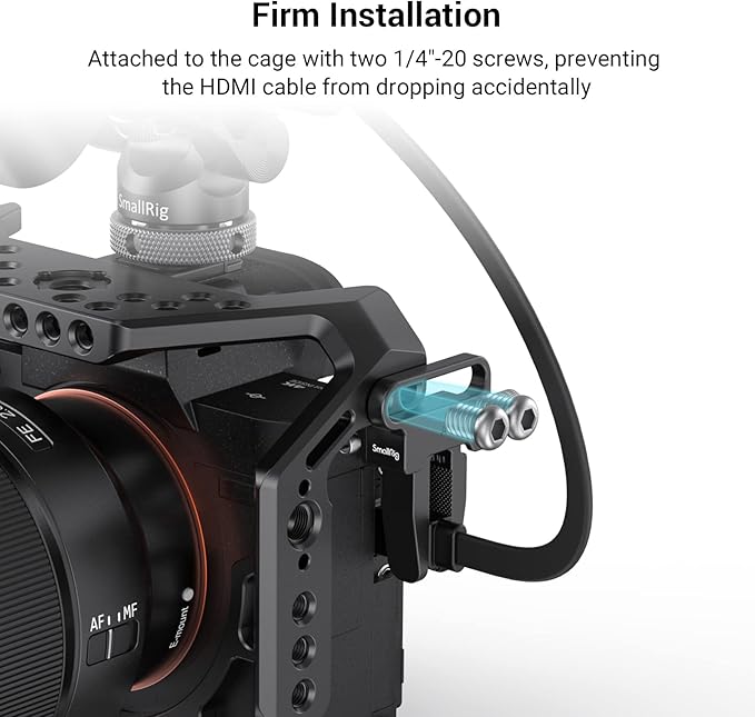 SmallRig Cable Clamp for Sony A7RIII / A7III / A7R IV / A7 II, for FUJIFILM for Nikon Z5/Z6/Z7, for Canon RP – 3637
