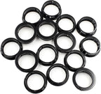 1-3/16"(30mm) Black Snap-in Knockout Insulating Bushing Grommets, Plastic Cable Hole Grommets for Wiring, Round Nylon Snap in Locking Electrical Wire Cord Hose Tubing Bushings Grommets, 15pcs