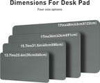 Aothia Leather Desk Pad Protector, Office Desk Mat, Large Mouse Pad, Non-Slip PU Leather Desk Blotter, Laptop Desk Pad, Waterproof Desk Writing Pad for Office and Home (48"x17", Jungle Green)