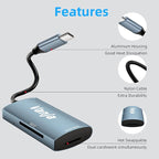Vanja SD Card Reader USB C, High-Speed USB 3.0 Micro SD Card Adapter for SD SDXC SDHC MicroSD | Compatible with iPhone 17/16/15, MacBook Pro/Air, iPad Pro, Laptop, Galaxy Smartphones