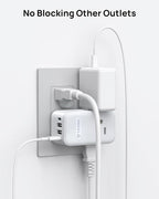 TROND Outlet Extender with 360 Rotating Plug, 3 AC Outlet Splitter with PD 20W USB C Charger, USB Wall Plug Adapter, A Small Charging Station for Kitchen Bathroom Cruise Ship Travel Essentials