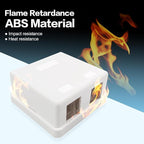 Keystone Jack Surface Desk Mount/Wall Mount Box,2-Port,5-Pack White