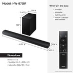 Samsung B-Series Soundbar HW-B750F 5.1 ch Subwoofer (2025 Model) Voice Enhance Mode, Q-Symphony, Adaptive Sound