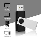 KEXIN 128GB Flash Drive 5 Pack USB 2.0 Thumb Drive USB Drive Memory Stick, Black