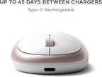 Satechi M1 Wireless Bluetooth Mouse, USB-C Rechargeable, Compact & Portable, for Mac/Windows, Compatible with M4/M3/M2 MacBook, Pro, Air/iMac/iPad Pro, iPhone 16/15/14 & More - Rose Gold