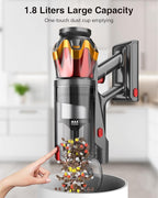 Cordless Vacuum Cleaner, 600W/50KPa/70Mins Vacuum Cleaners for Home, Self-Standing Stick Vacuum with Anti-Tangle Brush & OLED Touch Screen, Vacuum Cleaner for Hardwood Floors and Carpet,Pet Hair,Car