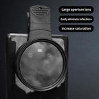EMVANV 52mm Clip-on CPL Phone Camera Lens Filter, Phone Lens Filter Kit, Universal CPL Filter Compatible with iPhoneSamsung/Android Smartphones(Size:52mm)