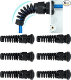 6 Pcs Waterproof Cable Gland,PG13.5(NPT 1/2) Thread(6-12mm), Made of PA66 Material,waterproof wire grommet Strain Relief Cord Connectors,Suitable for Various Electrical Installations
