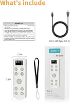 for Sony Camera Wireless Remote Control - Aodelan Rechargeable Shutter Release with OLED Screen for ZV-E10, FX3, a6100, a6400, a6600, a7 III, a7R III, DSC-RX100 VII, ZV-1; Replace Sony RMT-P1BT(White)