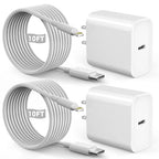 Fast iPhone Charger, Quick 10Foot USBC Wall Charger Phone Charge 2Pack 20W PD USB C Fast Charger Block + 10FT Lightning Fast Charging Cable for iPhone 14/Pro/Pro Max/Plus/13/12/11/XS/XR/X/SE2022/iPad
